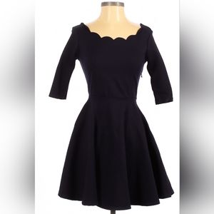 Lulu's scalloped neck skater dress size xs